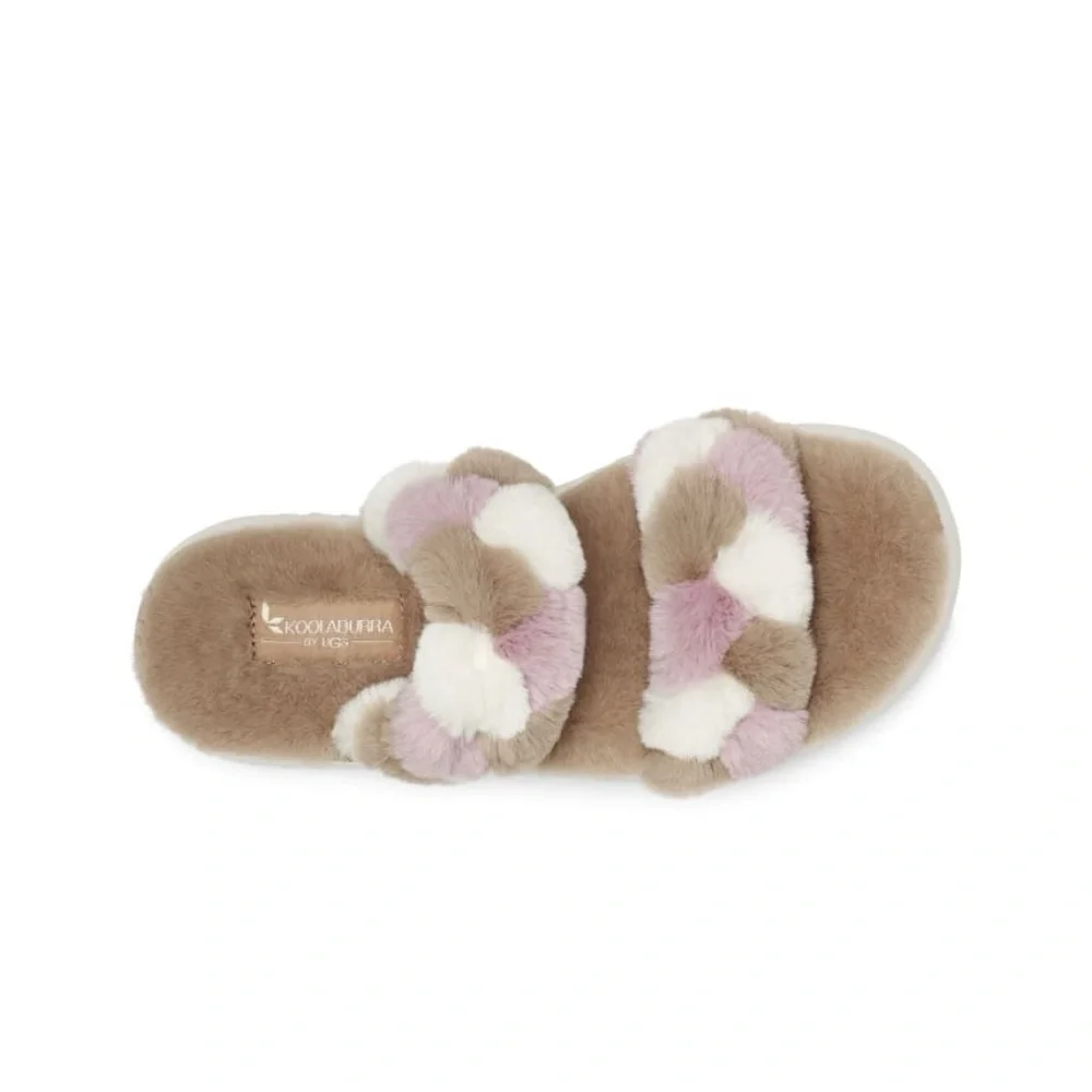 KOOLABURRA BY UGG | WOMENS YA-BABY SLIDE SANDAL SLIPPERS SIZE 8 FAUX FUR - Picture 2 of 8